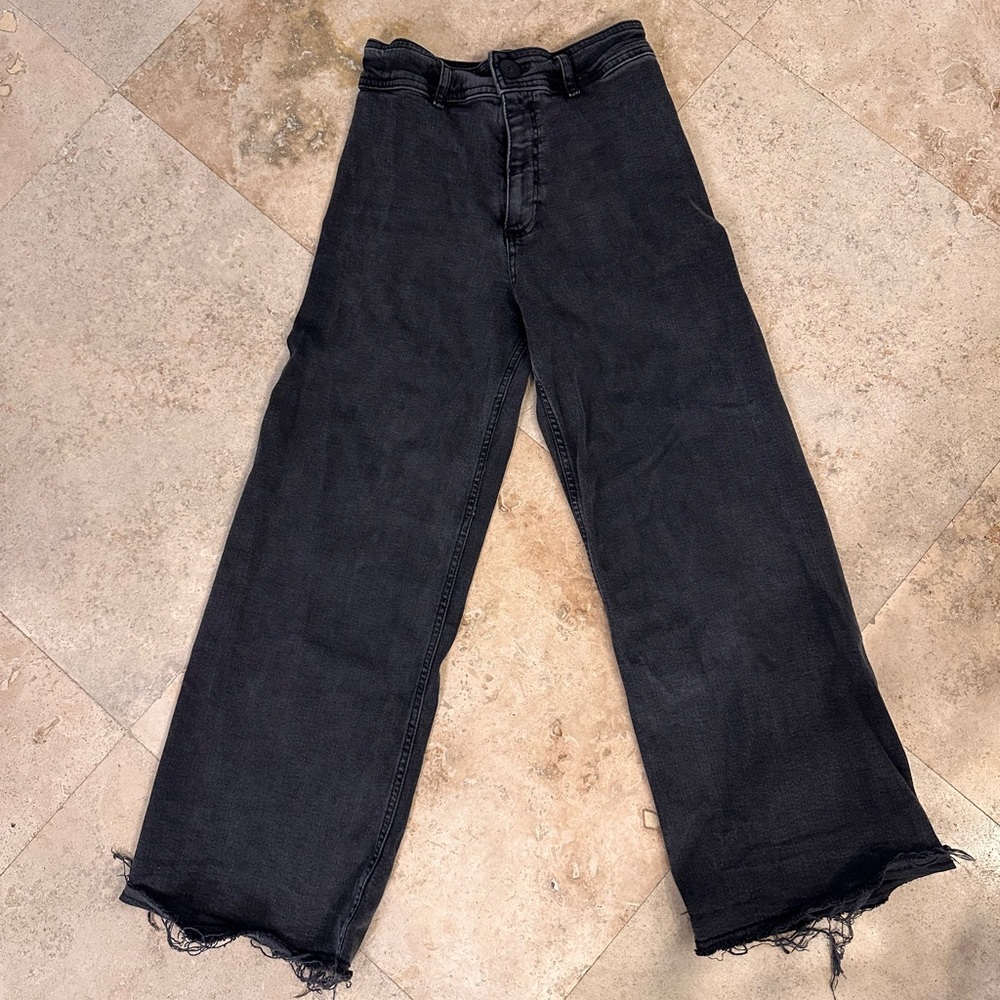 Grey/ black denim marine pants size 13-14